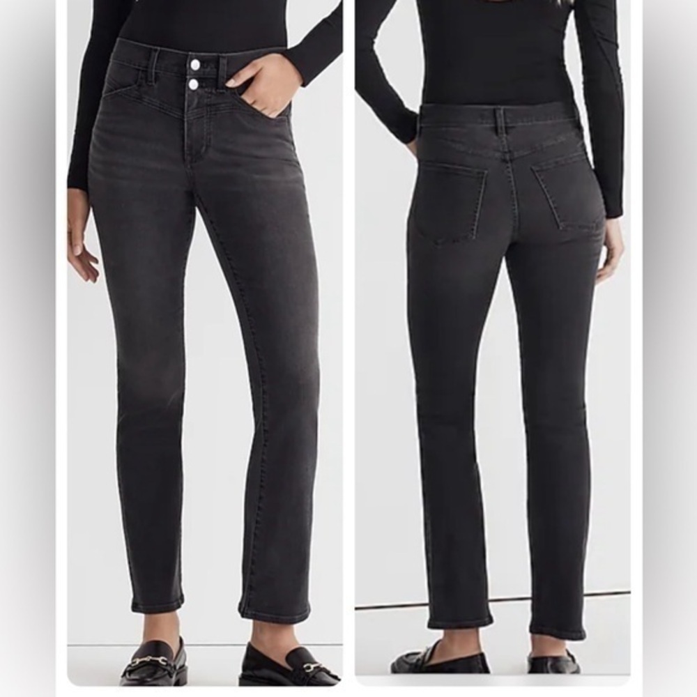 Madewell Kick Out Crop Jeans Soft Black Beckley Wash 23 00 NWT